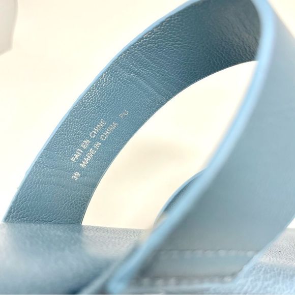 MATT & Nat Anzu Blue Vegan Strap Square Toe Sandals Size 39 - Picture 7 of 11